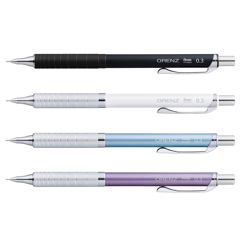 ぺんてる オレンズ ORENZ メタルグリップ 0.3 芯が折れない ストレスフリー シャープペンシル 名入れ 製図 筆記 プレゼント
