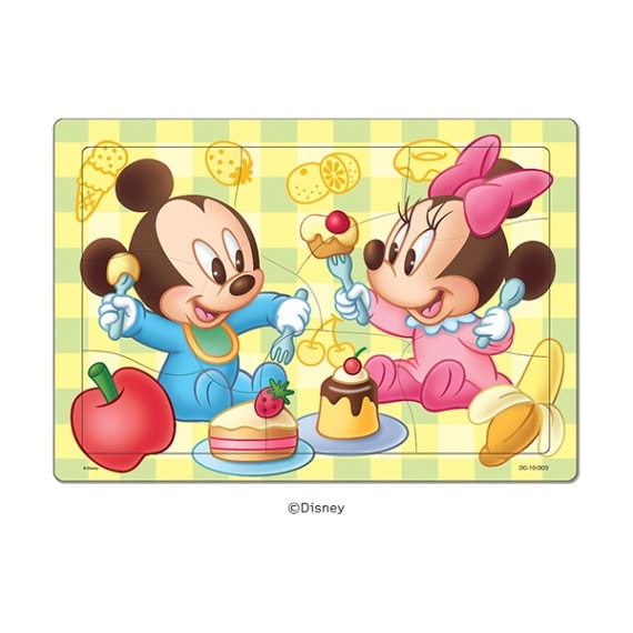 ディズニー おいしいね! ベビーパズル 10P テンヨー プレゼント 知育玩具 抗菌コート お祝い 1.5歳から