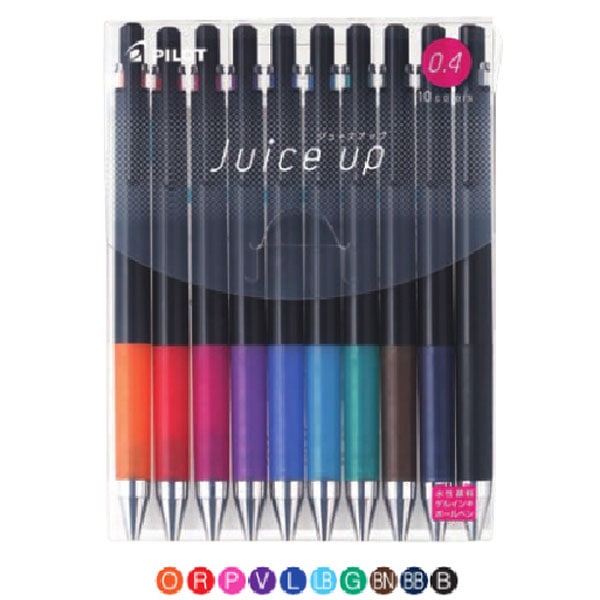 パイロット ジュースアップ ゲルインキボールペン 0.4 10色セット カラーペン デコレーション プレゼント グッドデザイン賞