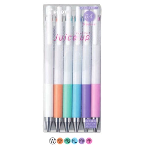 パイロット ジュースアップ ゲルインキボールペン 0.4 パステルカラー 6色セット カラーペン デコレーション プレゼント グッドデザイン賞