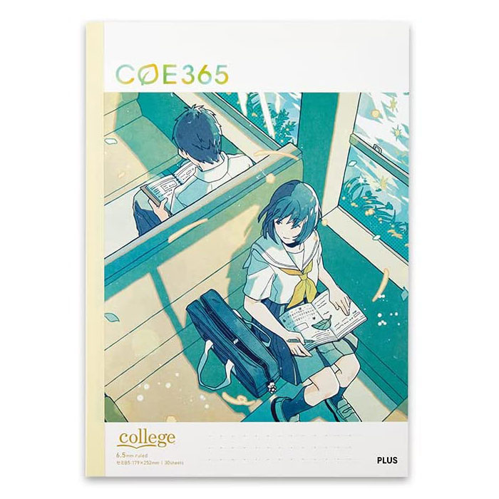 プラス SDGs エコ文具シリーズ COE365 通学電車 college セミB5 6.5mm罫 ノート オシャレ Z世代 エモい 限定