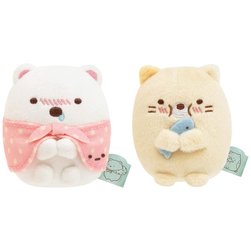 すみっコぐらし　てのりぬいぐるみ　セット　しろくま　ぶるぶる　ねこ　もぐもぐ サンエックス すみっコぐらし みんなあつまるんです てのりぬいぐるみ