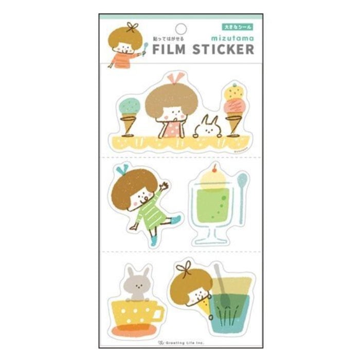 グリーティングライフ mizutama 貼ってはがせる ステッカー 手帳 日記帳 携帯 手紙 デコレーション
