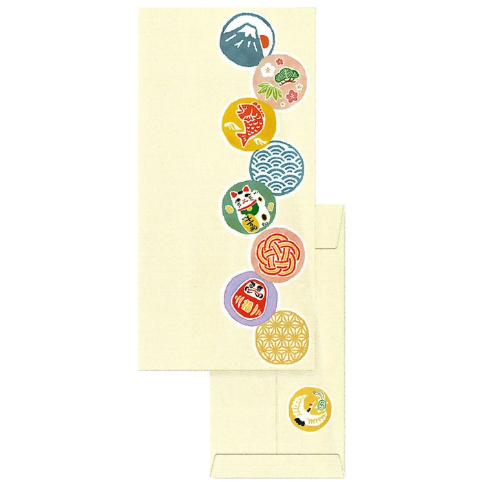 地球グリーティング 万円袋 縁起もの しこくてんれい紙 5枚入り 新札用 プレゼント ポチ袋 お祝い