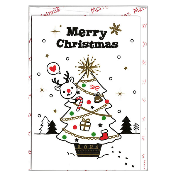 クリエイトジー ミニクリスマスカード メッセージカード プレゼント オシャレ メリークリスマス 文房具 紙製品 カード レターセット 文房具を贈り物に 文具の森 大人の文具ギフト館