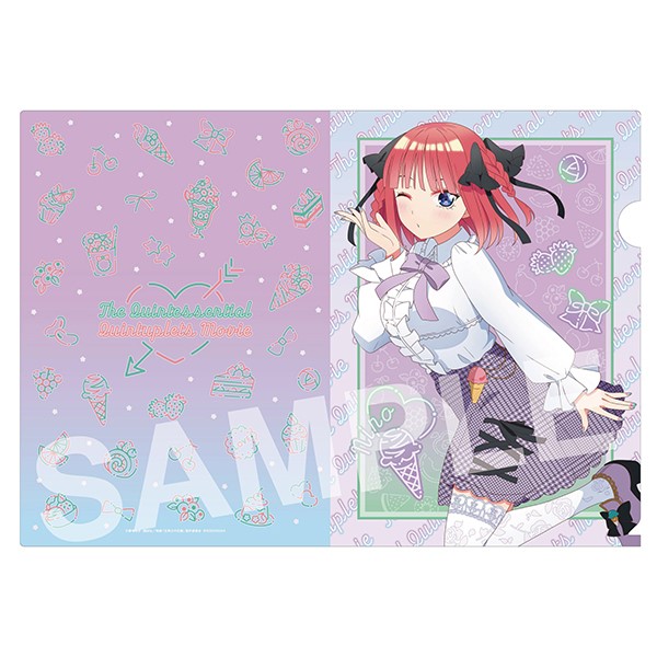 エンスカイ 五等分の花嫁 クリアファイル 中野二乃 A4 Pastel Desserts