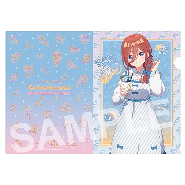 エンスカイ 五等分の花嫁 クリアファイル 中野三玖 A4 Pastel Desserts