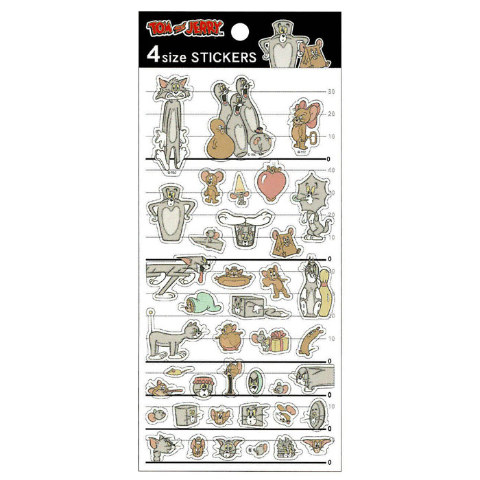 カミオジャパン 4size ステッカー トムとジェリー シール かわいい