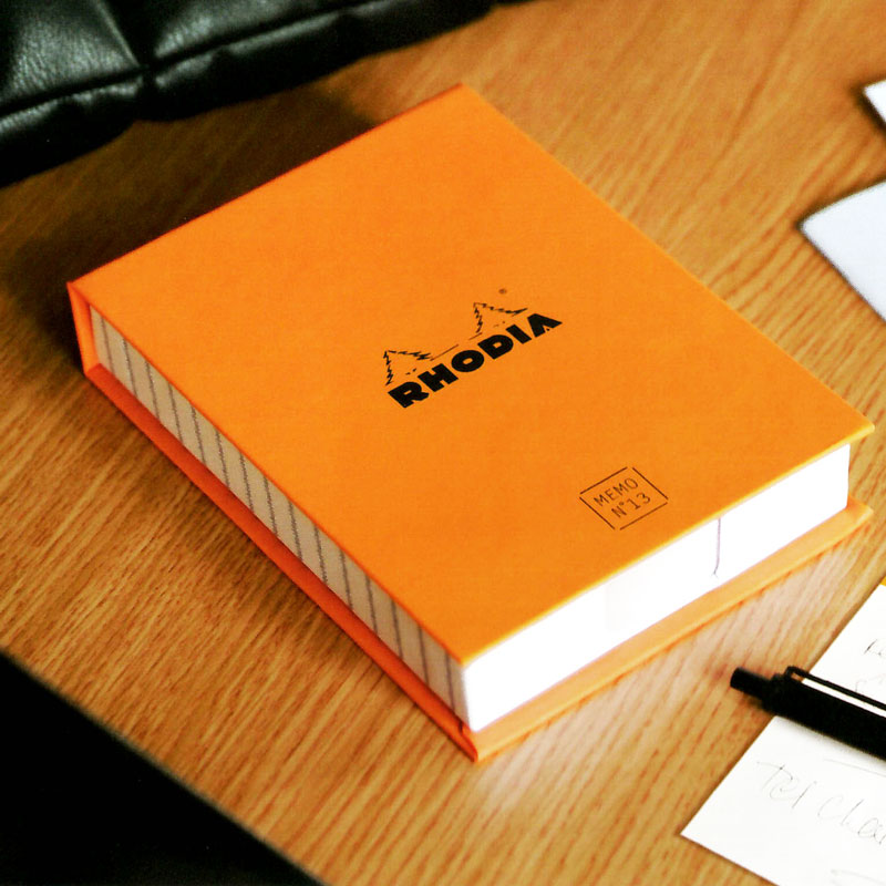 ロディア RHODIA MEMO COFFRETS No.13 オレンジ メモ帳 ケース入り