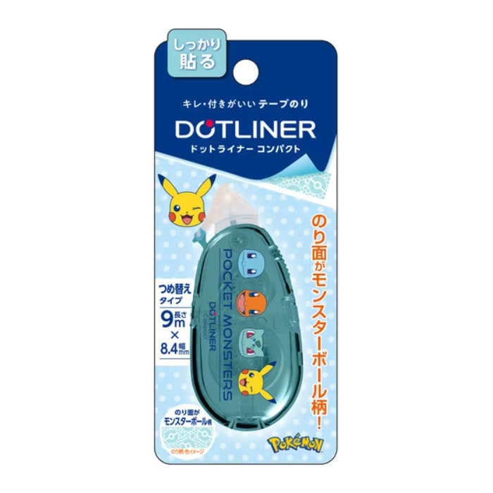 ショウワノート ポケットモンスター B柄 ドットライナーコンパクト 詰め替えタイプ コクヨ コラボ 強粘着 巾8.4mm 限定