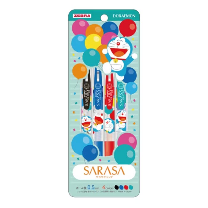 55】ドラえもん ボールペンセット SARASA ４色セット 10点 新品未開封 ショウワノート サラサクリップ ドラえもん 4色セット A柄 0.5