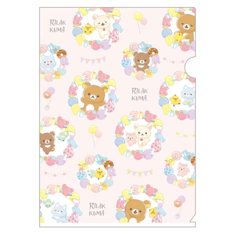 リラックマ クリアファイル 　100枚 サンエックス リラックマ クリアホルダー にこにこ happy for