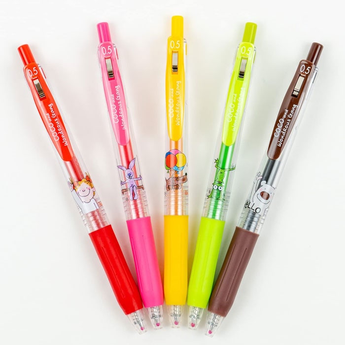 サラサクリップ ココちゃん 0.5 スヌーピー 5色セット グリーティング