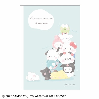 カミオジャパン B5 方眼ノート サンリオキャラクターズ×もちもちぱんだ もちもちつみつみ 5mm コラボ プレゼント ギフト