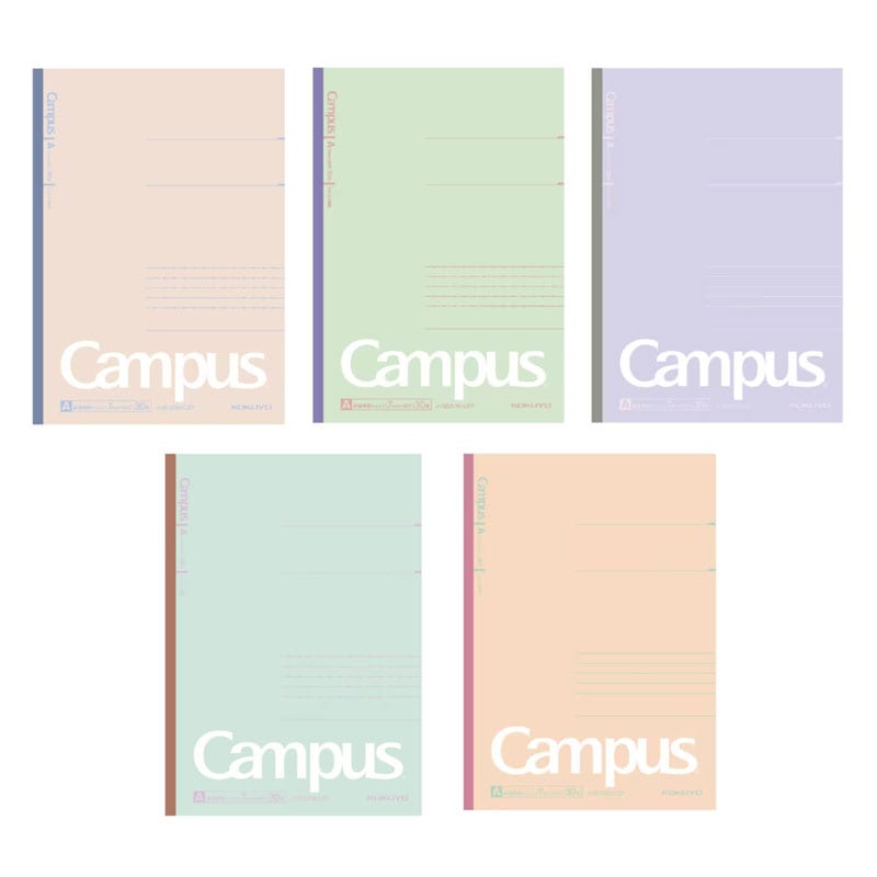 コクヨ キャンパスノート ドット A罫 5冊パック ミネラルカラー 限定