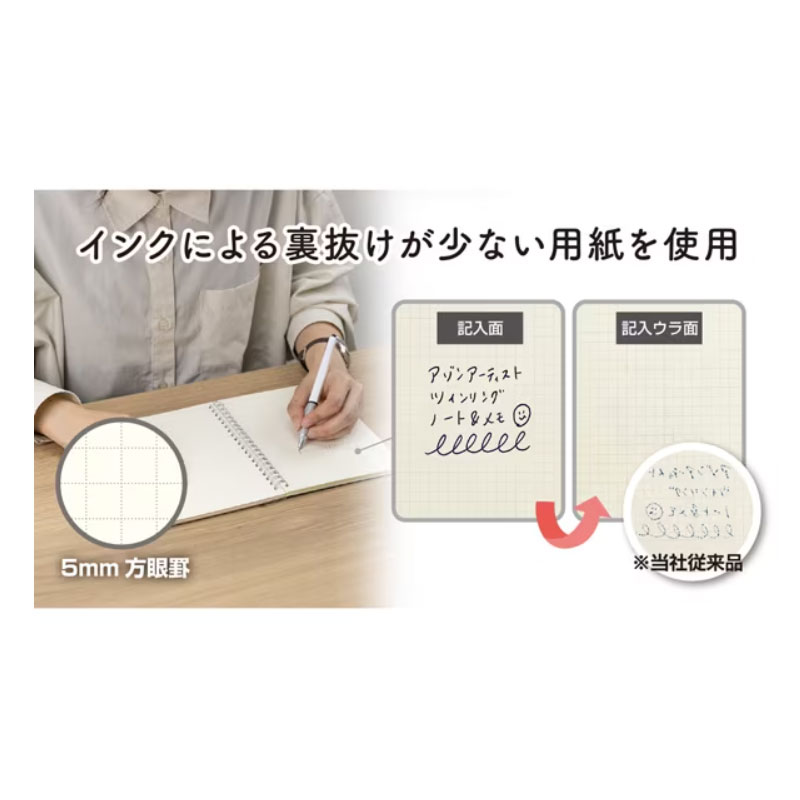 アゾン アーティストツインリングノート モネ B6 方眼罫