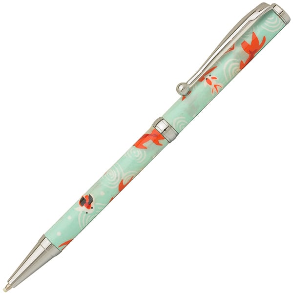 美濃和紙ボールペン 金魚・水色 油性 和柄 伝統工芸品 プレゼント お祝い 日本製 オシャレ 記念品
