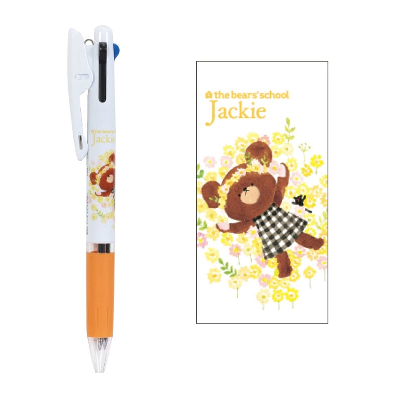 クツワ 3色ボールペン くまのがっこう B柄 三菱鉛筆 ジェット