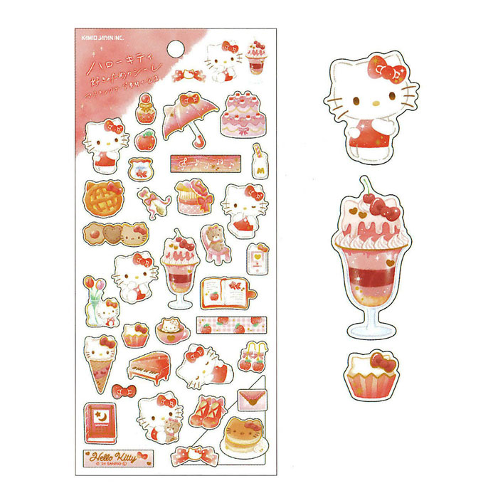 11点【キティちゃん】ハンカチ・ステッカー・ソックス・メモ帳