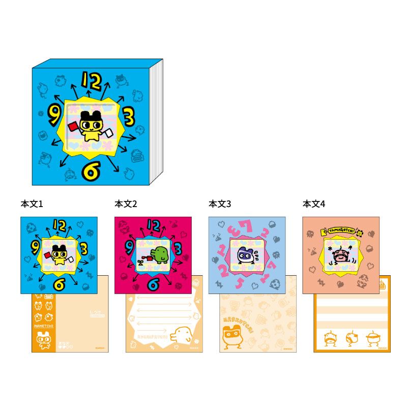 たまごっち 窓付スクエアメモ A レトロ かわいい プレゼント 初代 コレクション サンスター文具