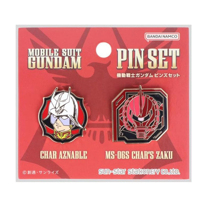 機動戦士ガンダム ピンズセット GS12 シャア＆シャア専用ザク ピンバッチ ファーストガンダム グッズ コレクション 限定