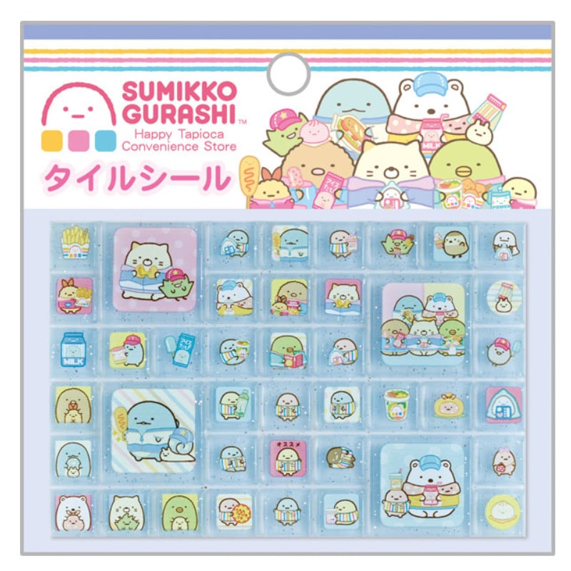 サンエックス すみっコぐらし わくわくたぴおかコンビニ タイルシール