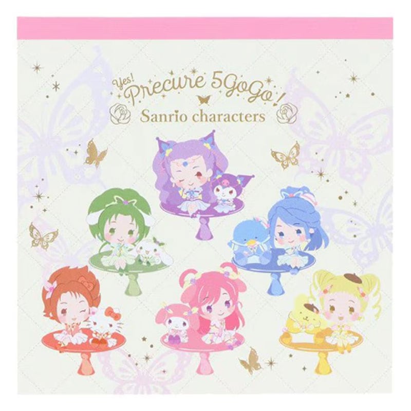 Yes!プリキュア5GoGo! × サンリオキャラクターズ スクエアメモ B柄 100枚 オシャレ 限定 かわいい プレゼント サンスター文具