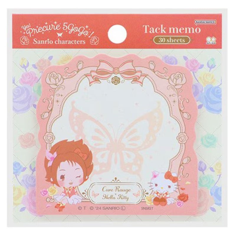 Yes!プリキュア5GoGo! × サンリオキャラクターズ ダイカット付箋 キュアルージュ 30枚 オシャレ 限定 かわいい プレゼント サンスター文具