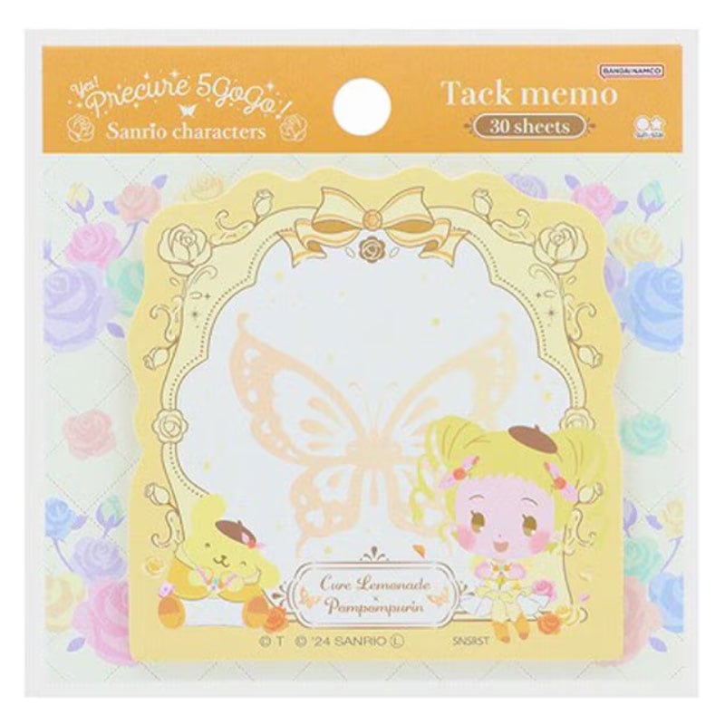 Yes!プリキュア5GoGo! × サンリオキャラクターズ ダイカット付箋 キュアレモネード 30枚 オシャレ 限定 かわいい プレゼント サンスター文具