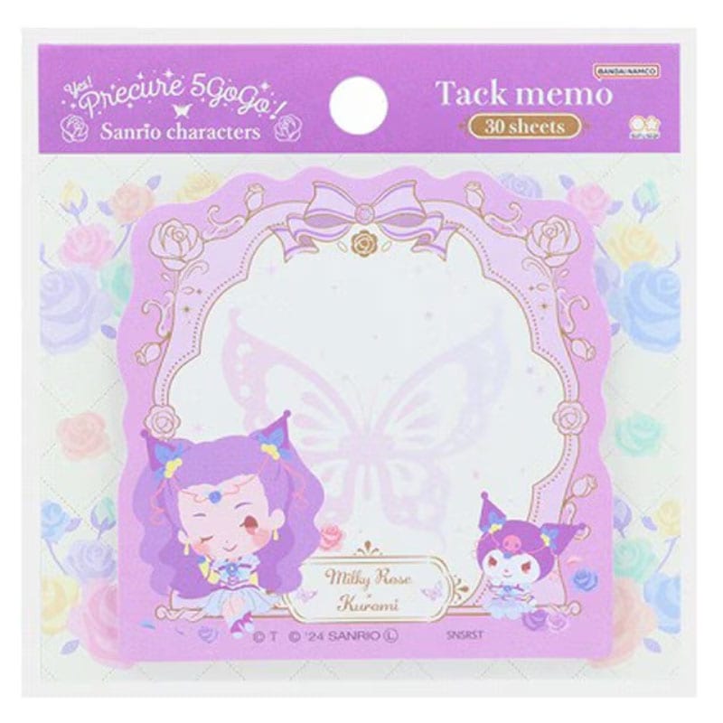 Yes!プリキュア5GoGo! × サンリオキャラクターズ ダイカット付箋 ミルキィローズ 30枚 オシャレ 限定 かわいい プレゼント サンスター文具