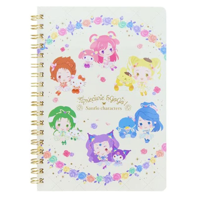 Yes!プリキュア5GoGo! × サンリオキャラクターズ Wリングノート B柄 B6 オシャレ 限定 かわいい プレゼント サンスター文具
