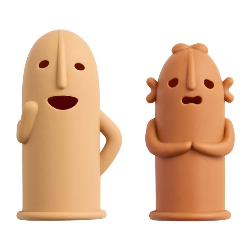 ライオン事務器 はにわ型 指サック はにさっく 其の参 2個入 HA-209 凸凹加工 かわいい 女子文具 面白雑貨 グッズ 癒し