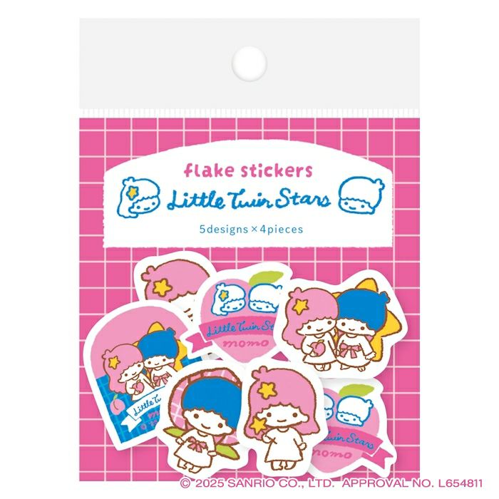 和紙フレークシール サンリオキャラクターズ リトルツインスターズ 20枚 コラボ 雑貨 グッズ 描き下ろし 限定 古川紙工