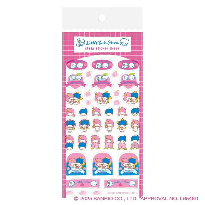 透明シールシート サンリオキャラクターズ リトルツインスターズ コラボ 雑貨 グッズ 描き下ろし 限定 古川紙工