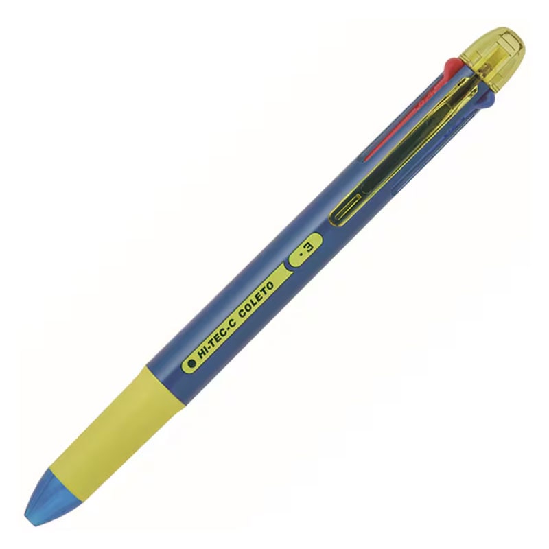 パイロット ゲルインキ 3色ボールペン ハイテックCコレト HI-TEC-C COLETO 0.4mm 80'sレトロ 三日月ブルー ロングセラー 限定 日本製