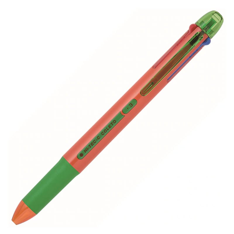 パイロット ゲルインキ 3色ボールペン ハイテックCコレト HI-TEC-C COLETO 0.4mm 80'sレトロ ダンシングオレンジ ロングセラー 限定 日本製