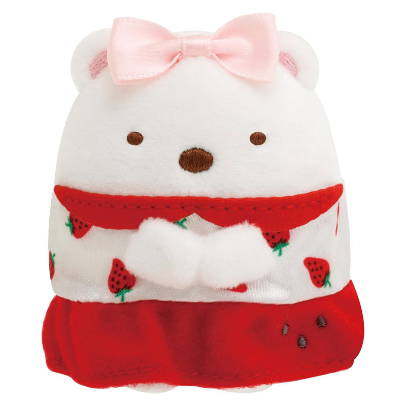 サンエックス すみっコぐらし×サクマいちごみるくキャンディ てのりぬいぐるみ しろくま 限定 かわいい プレゼント グッズ