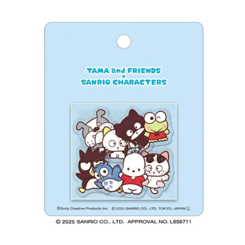 チアフルコレクトテッカーズ タマ＆フレンズ×サンリオキャラクターズ ブルー かわいい プレゼント コラボ 限定 クラックス デコレーション