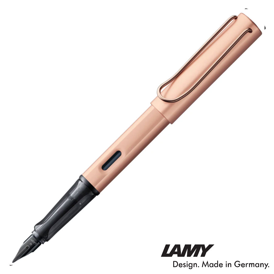 LAMY 万年筆 ルクス Lx ローズゴールド M オシャレ 名入れ万年筆 プレゼント 高級 お祝い アルミ 専用ケース付き ギフト