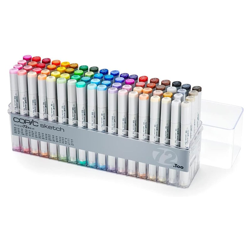 【国内正規品】コピック スケッチ ベーシック72色セット COPIC Sketch Basic Set アルコールマーカー スタンダードモデル 初心者向け イラスト マンガ アート デザイン用 海外発送対応