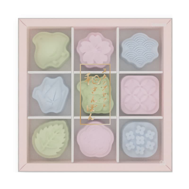 サンスター文具 スタンプセット 和さんぽん 9個セット わふうがら デコレーション 和菓子 おみやげ オシャレ 限定 グッズ プレゼント