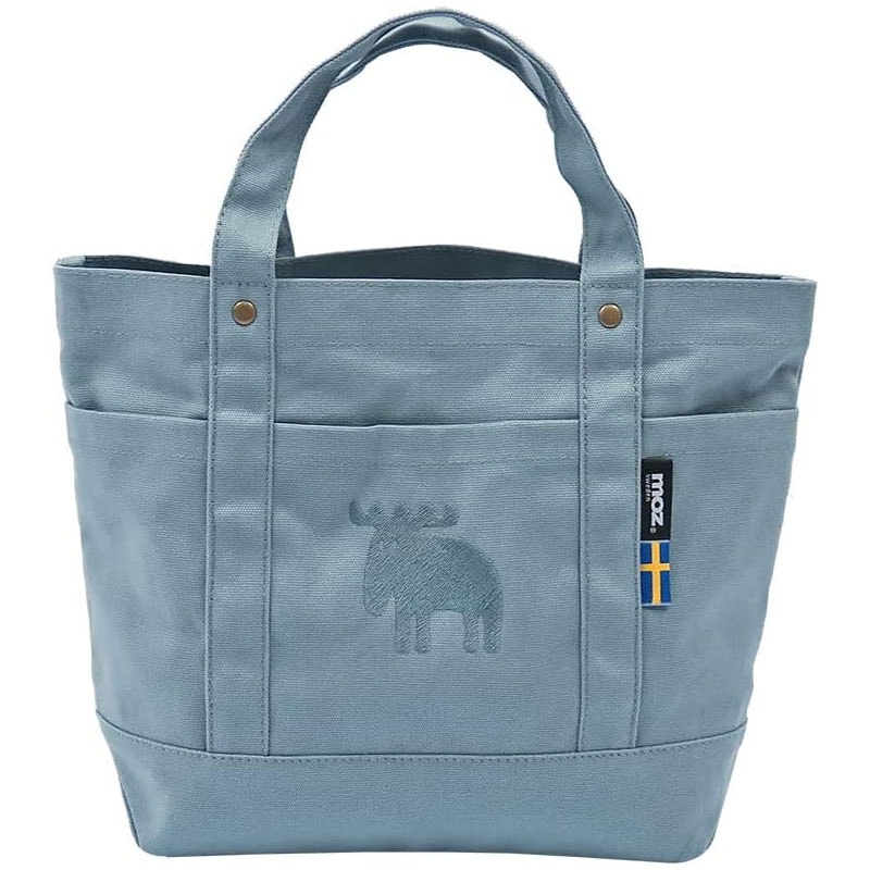 MOZ モズ スゥェーデン 帆布トート M スモーキーブルー トートバッグ マチ付き 帆布素材 オシャレ 持ち運び かわいい プレゼント