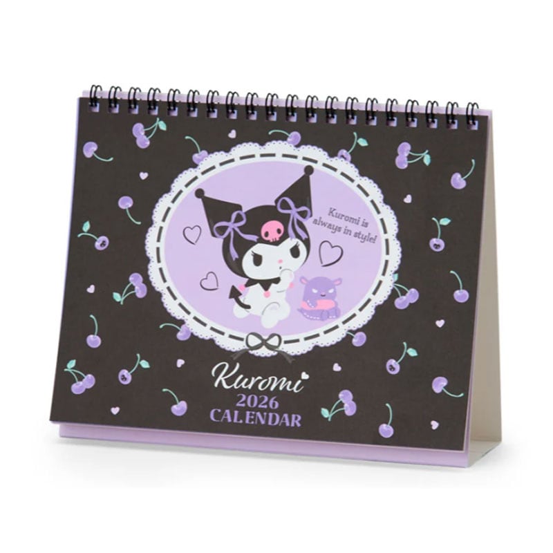 サンリオ 2026年 リングカレンダー クロミちゃん 卓上タイプ 予定シール付き スケジュール管理