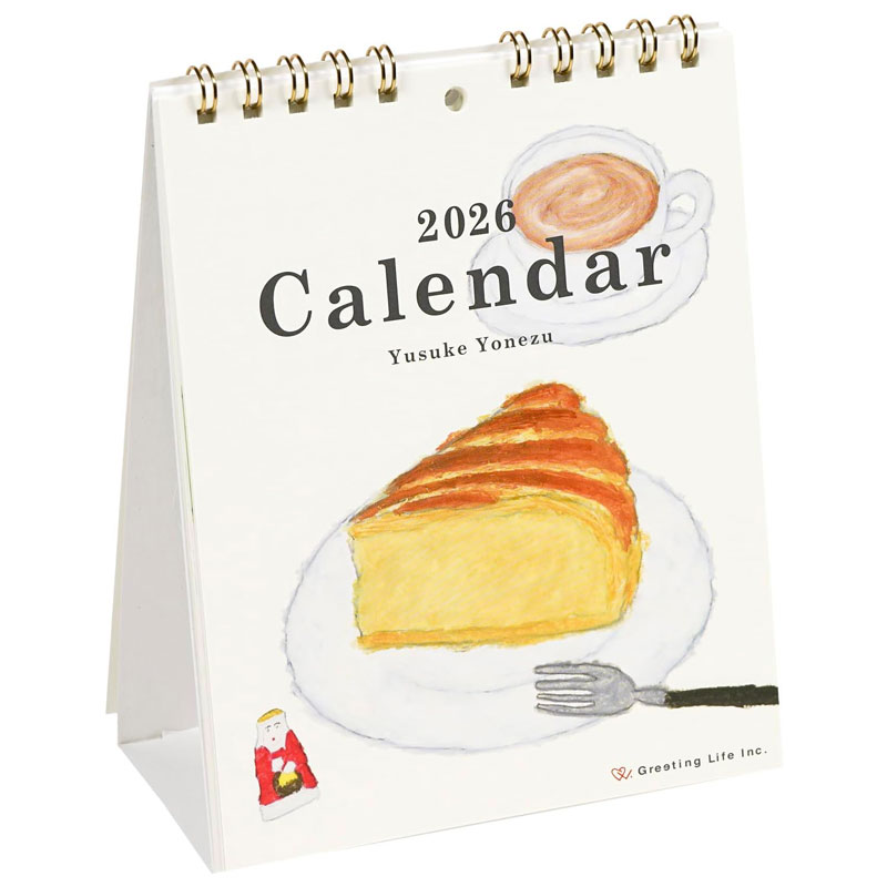 グリーティングライフ 2026年 カレンダー 卓上リング 米津祐介 オシャレ スケジュール管理 森林認証紙使用