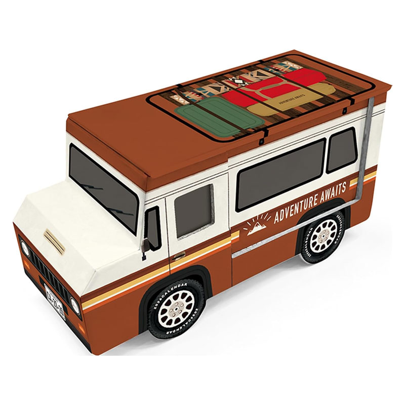 グリーティングライフ 2026年 カーボックス カレンダー キャンピングカー 小物入れ 限定 プレゼント インテリア レトロ