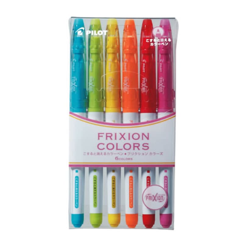 パイロット フリクションカラーズ 6色セット カラーペン 消せるペン デコレーション