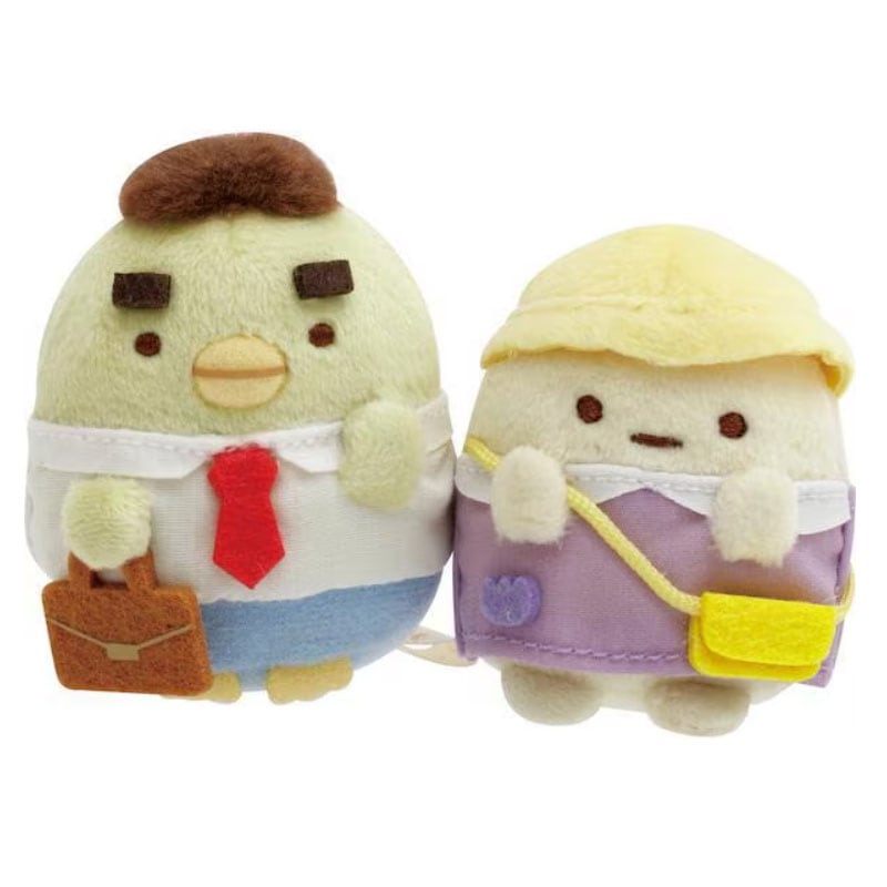 サンエックス すみっコぐらし みにっコほいくえん てのりぬいぐるみセット ぺんぎん?(サラリーマンの父)&たぴおか(ほいくえんせい) コレクション グッズ プレゼント 限定
