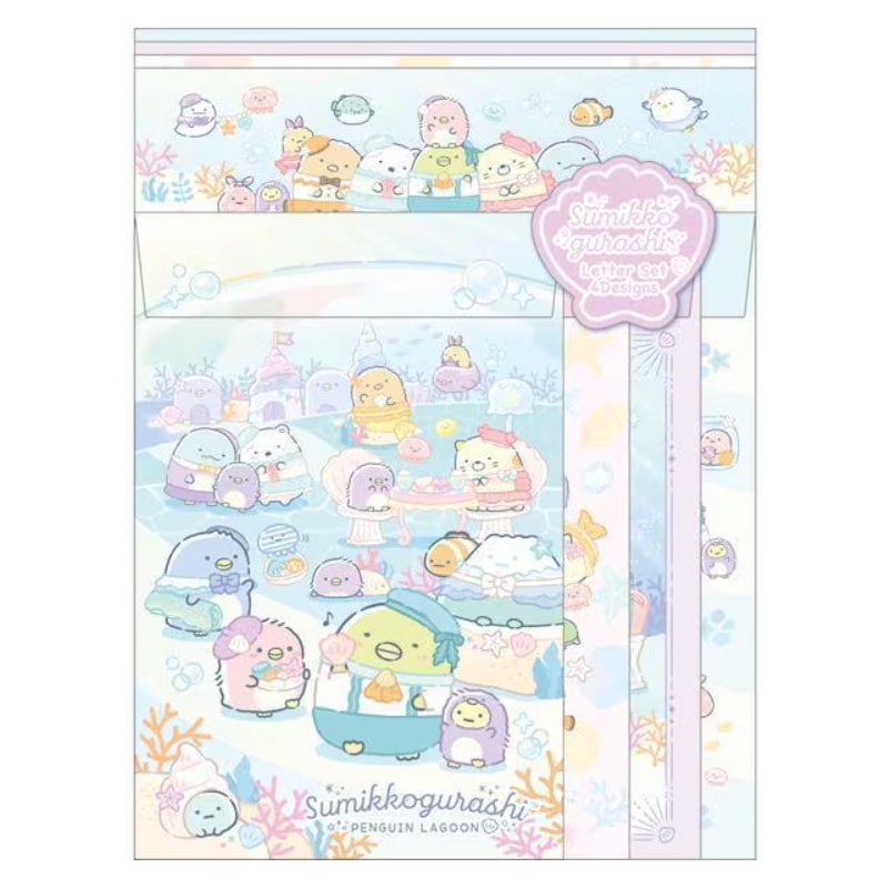サンエックス すみっコぐらし ぺんぎんラグーン レターセット かわいい オシャレ