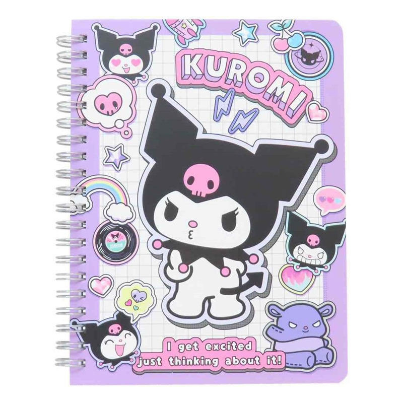 Wリングノート B6 ペタペタステッカーズ クロミちゃん 雑貨 グッズ 描き下ろし 限定 サンリオ