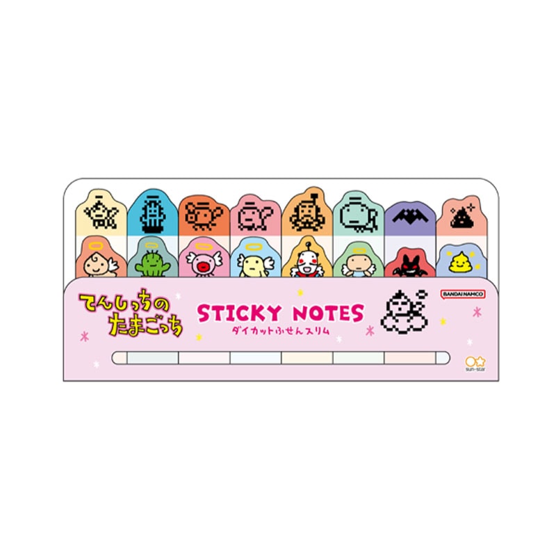 たまごっち ダイカット付箋スリム てんしっちピンク レトロ 128枚 かわいい プレゼント コレクション サンスター文具